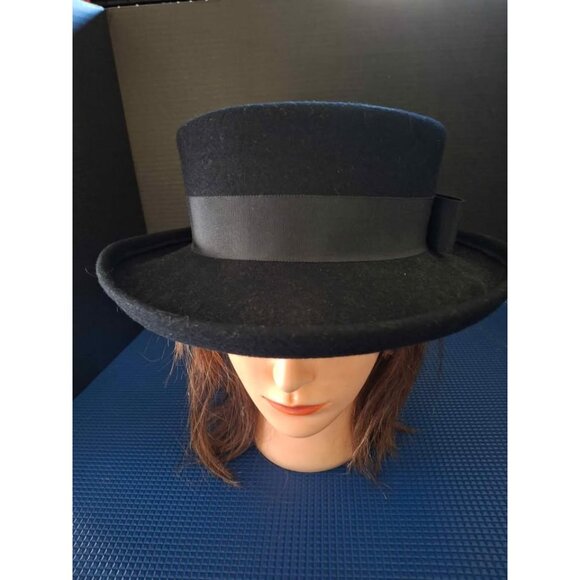 Betmar Street Smart Black Wool Felt Bowler Hat Size M - Picture 2 of 7